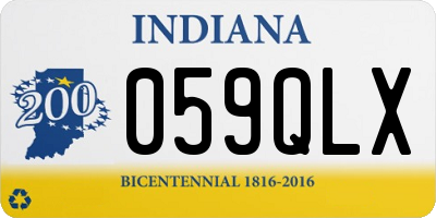 IN license plate 059QLX