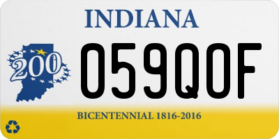 IN license plate 059QOF