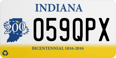 IN license plate 059QPX