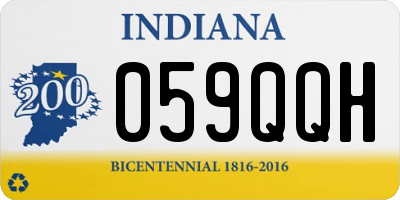 IN license plate 059QQH
