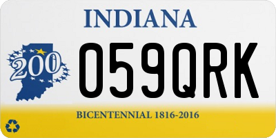 IN license plate 059QRK