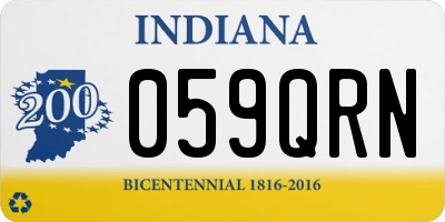 IN license plate 059QRN