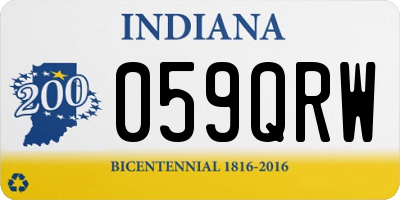 IN license plate 059QRW