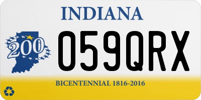 IN license plate 059QRX