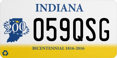 IN license plate 059QSG