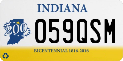 IN license plate 059QSM