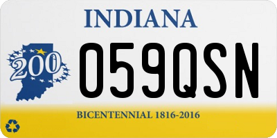 IN license plate 059QSN