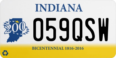 IN license plate 059QSW