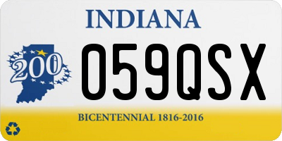 IN license plate 059QSX