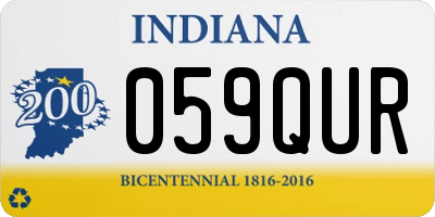 IN license plate 059QUR