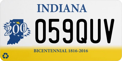 IN license plate 059QUV