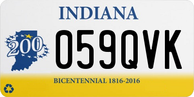 IN license plate 059QVK