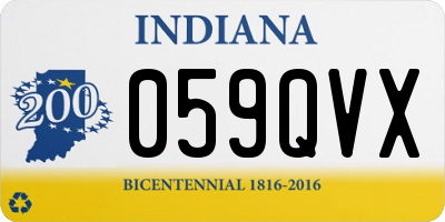 IN license plate 059QVX
