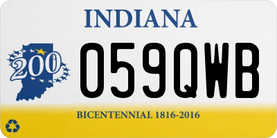 IN license plate 059QWB