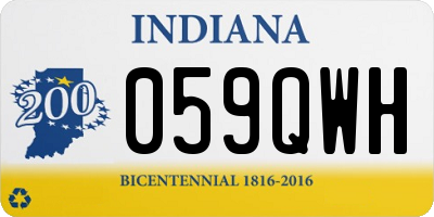 IN license plate 059QWH