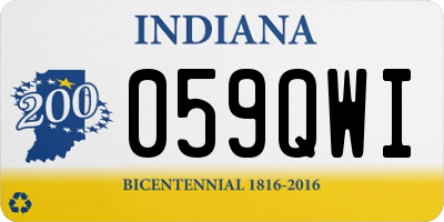 IN license plate 059QWI