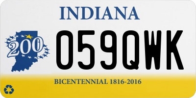 IN license plate 059QWK