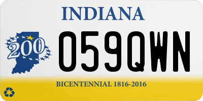 IN license plate 059QWN