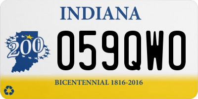IN license plate 059QWO