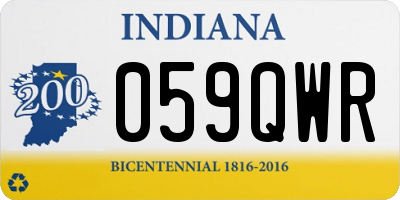IN license plate 059QWR