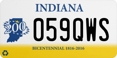 IN license plate 059QWS