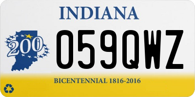 IN license plate 059QWZ