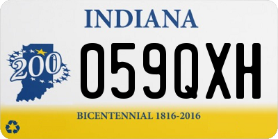 IN license plate 059QXH