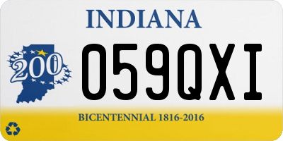 IN license plate 059QXI