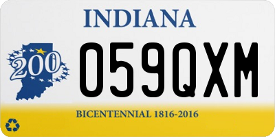 IN license plate 059QXM