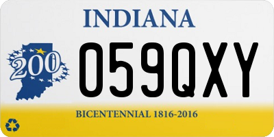 IN license plate 059QXY