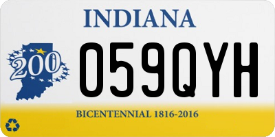 IN license plate 059QYH
