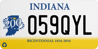 IN license plate 059QYL