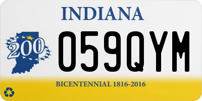 IN license plate 059QYM