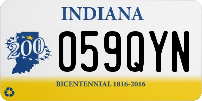 IN license plate 059QYN