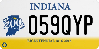 IN license plate 059QYP