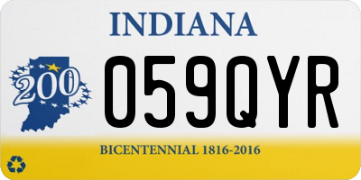 IN license plate 059QYR