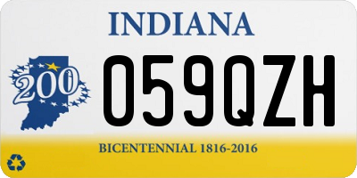 IN license plate 059QZH
