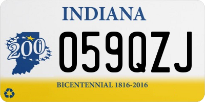 IN license plate 059QZJ