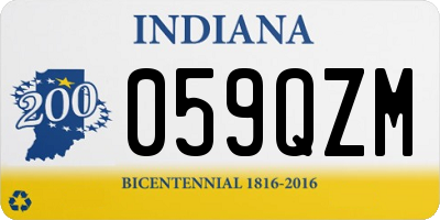 IN license plate 059QZM