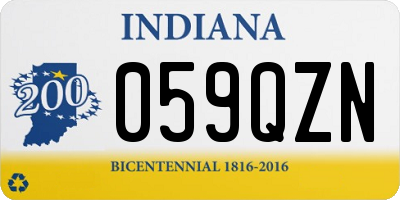 IN license plate 059QZN