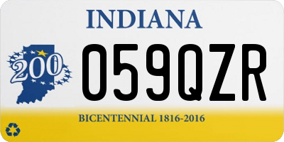 IN license plate 059QZR