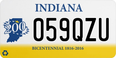IN license plate 059QZU