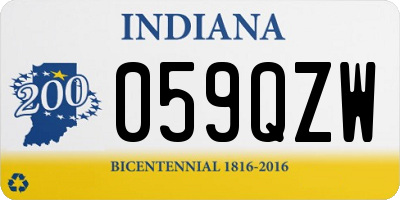 IN license plate 059QZW