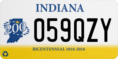 IN license plate 059QZY
