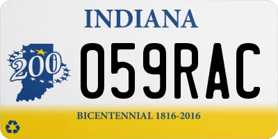IN license plate 059RAC