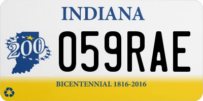 IN license plate 059RAE