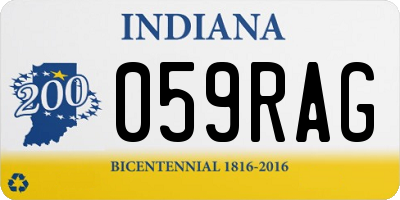 IN license plate 059RAG