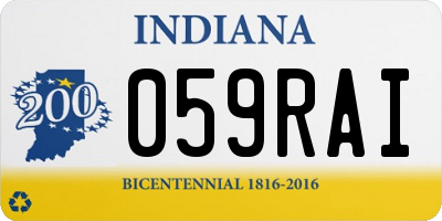 IN license plate 059RAI