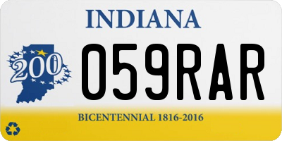 IN license plate 059RAR