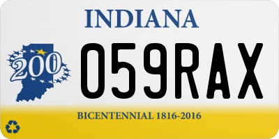 IN license plate 059RAX